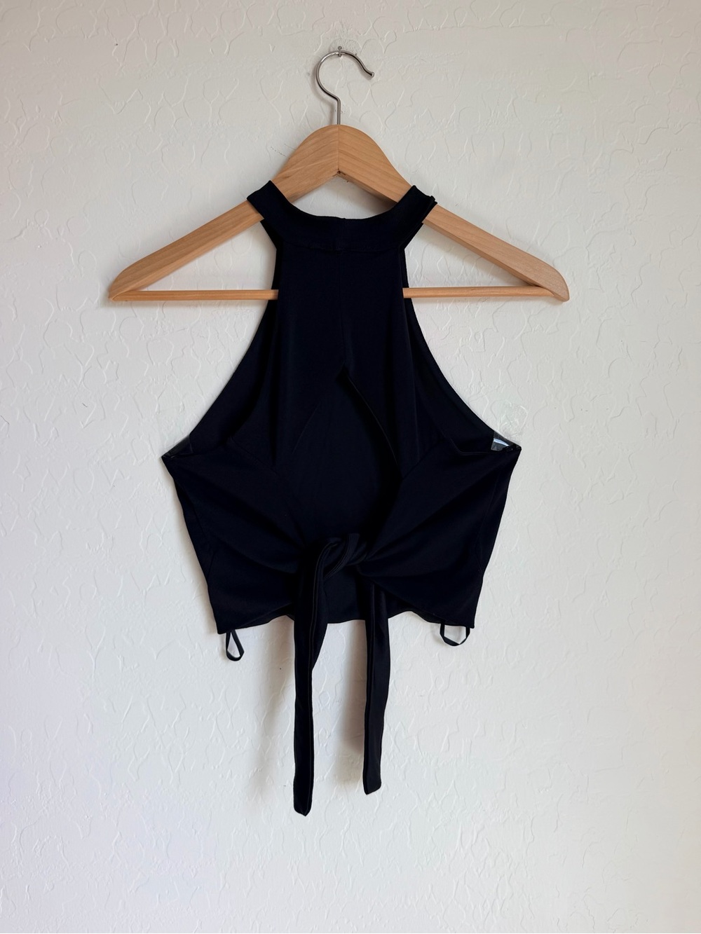 Y2K vibe black halter crop top by One Clothing LA